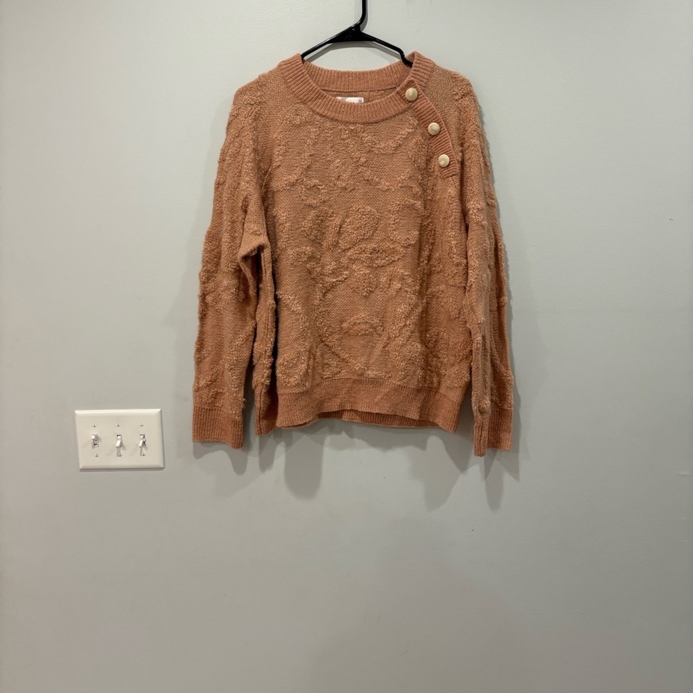 LC Lauren Conrad Textured Button Sweater - Tan - Picture 8 of 8
